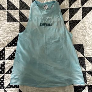 Gymshark Power Loose Tank Top with Mesh Camo Pattern in Blue